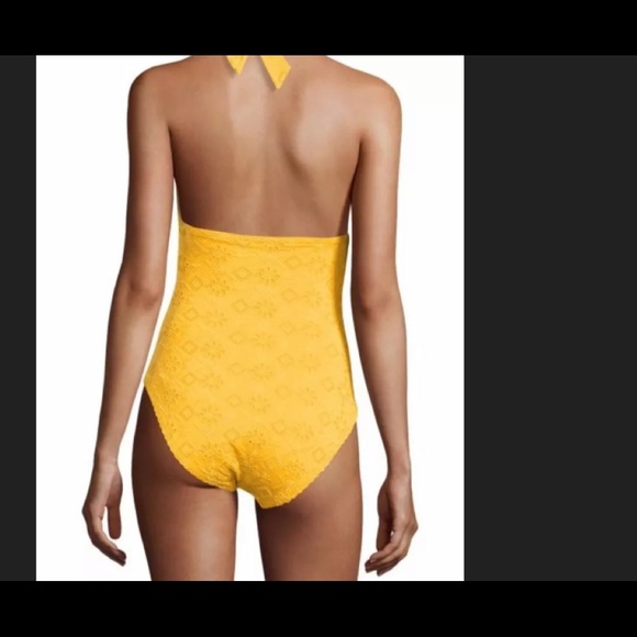 Kate SPADE NY HALF MOON BAY EYELET HALTER SWIMSUIT - Picture 2 of 7